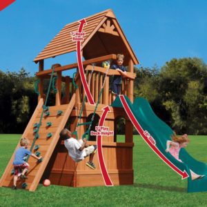 Deluxe Fort Jr. w/ Lower Enclosure Playhouse