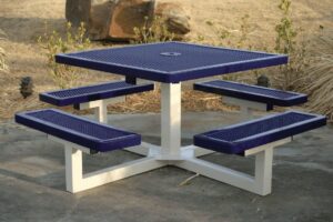 Regal Style Square Pedestal Picnic Table
