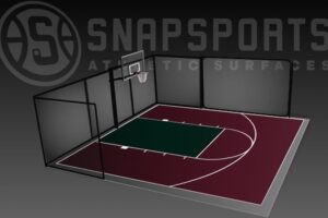 30′ X 30′ Basketball Court With Rebounder