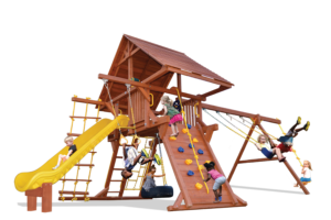 Turbo Deluxe Playcenter Combo 2 w/ Wood Roof