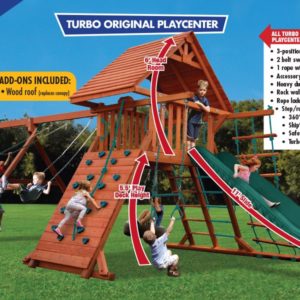 Turbo Original Playcenter Combo 2 with Wood Roof