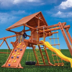 Deluxe Playcenter Combo 3 w/Wood Roof