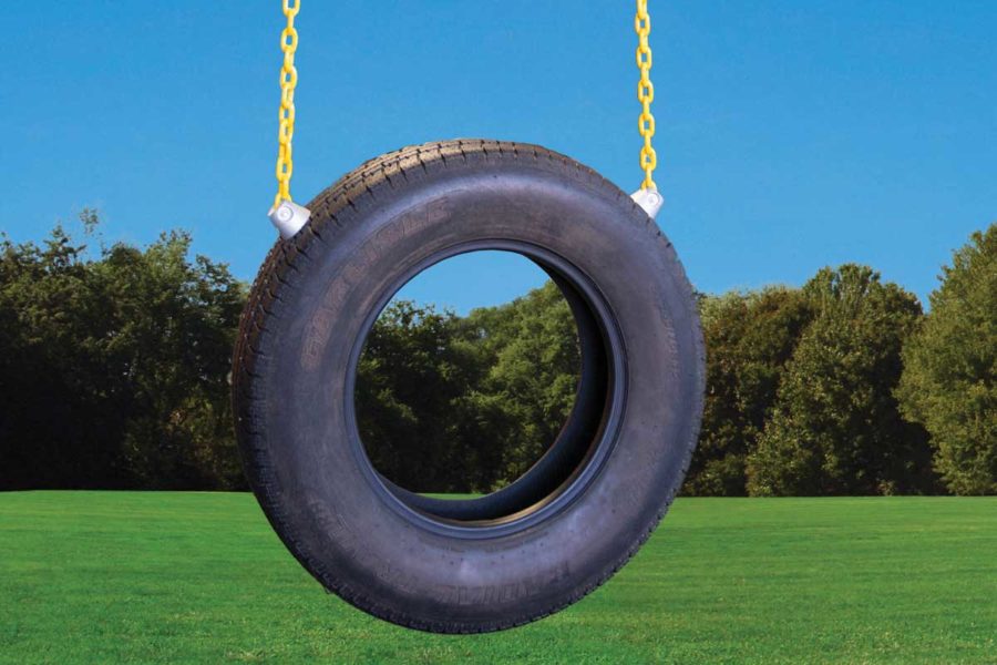 2-Chain Rubber Tire Swing