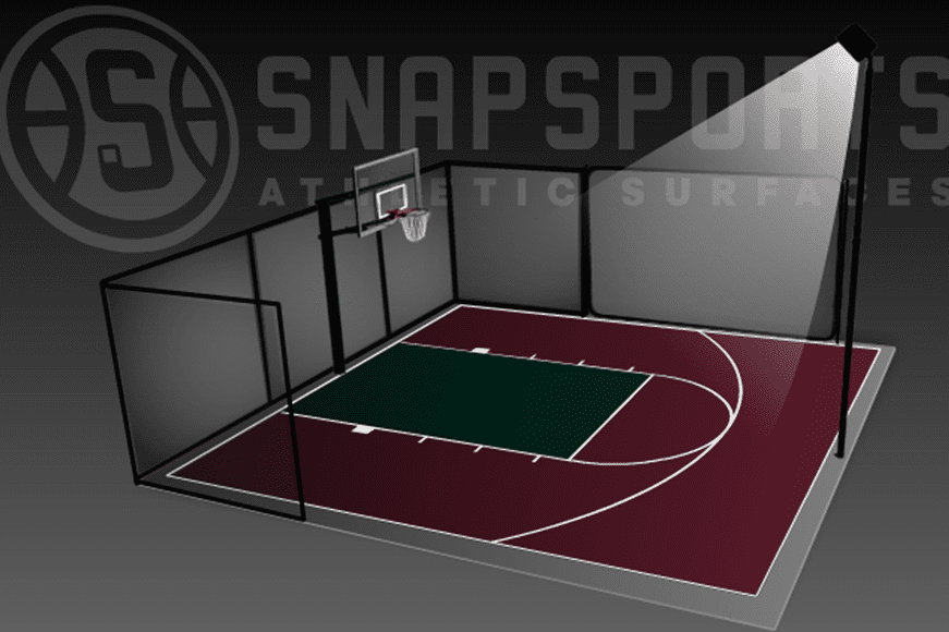 30' x 30' Basketball Court with Lights