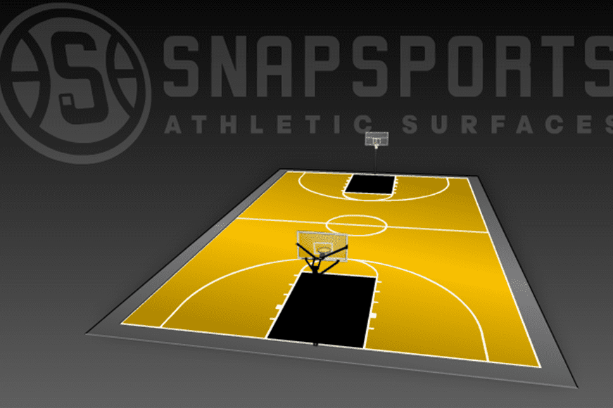 60' x 90' Basketball Court with Hoop