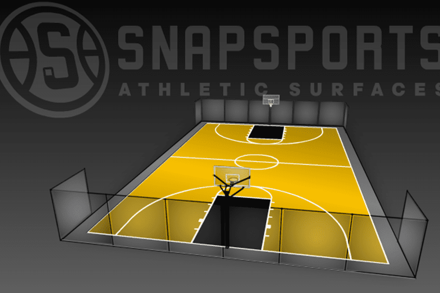 60' x 90' Basketball Court with Containment Netting