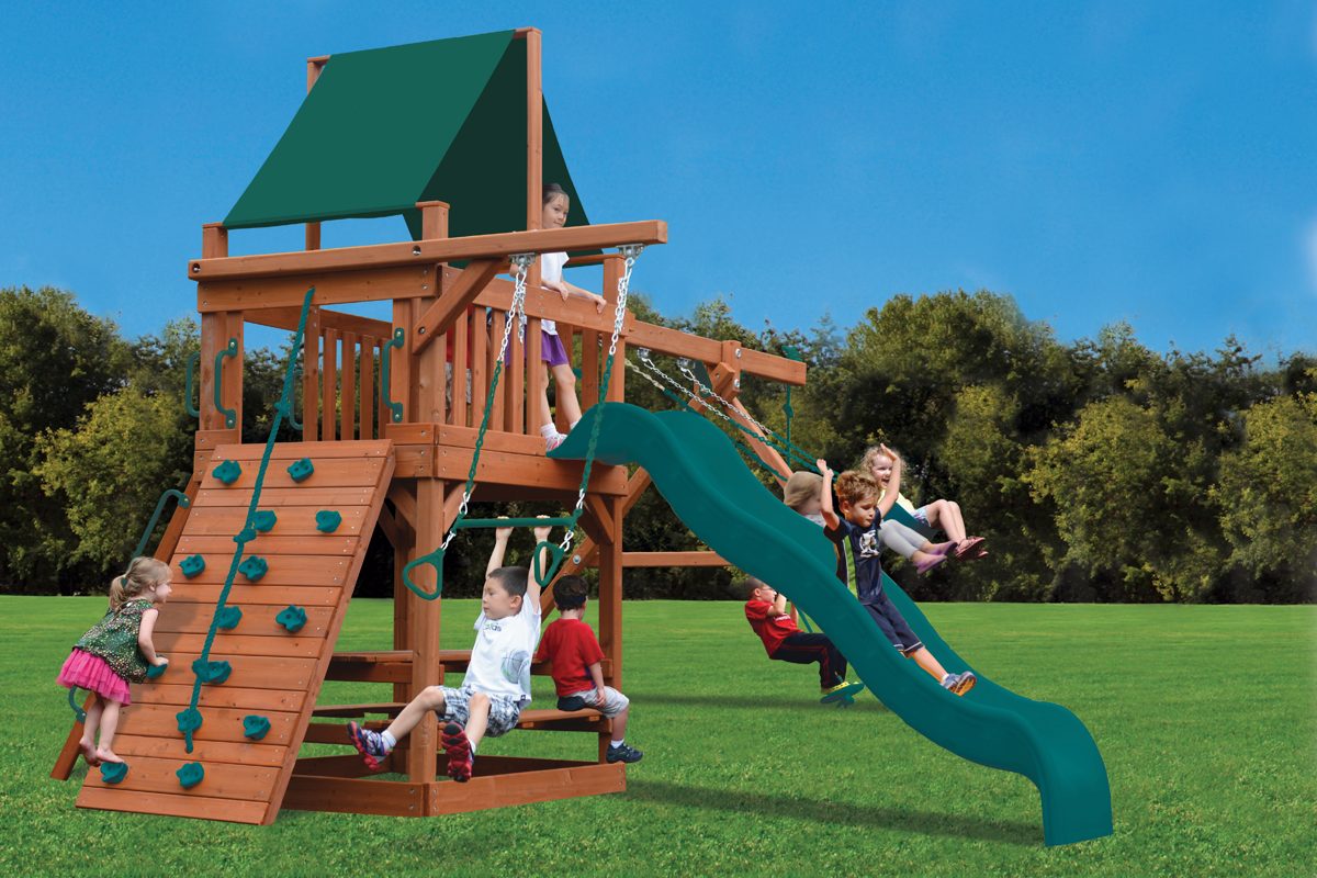 Original Fort Combo 2 Wood Swingset | Superior Play Systems®