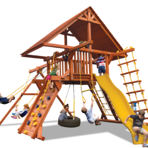 Deluxe Playcenter Combo 2 w/Wood Roof