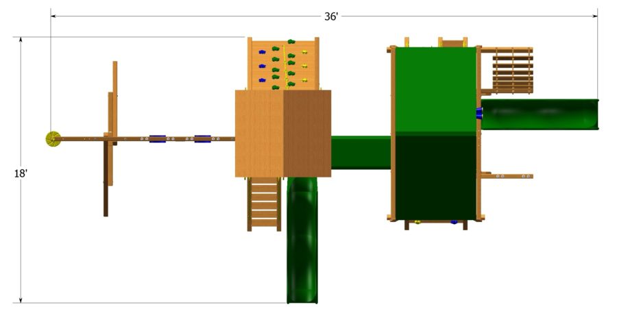 Deluxe Dual Maxed Out Swing Set