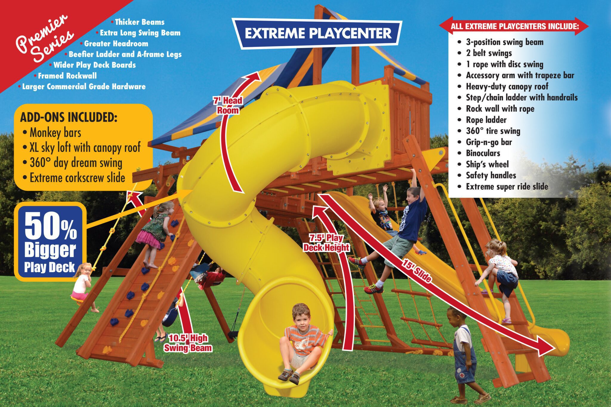 Extreme Outdoor Playcenter Combo 5 Swing Set Extreme Outdoor Playcenter Combo 5 Swing Set
