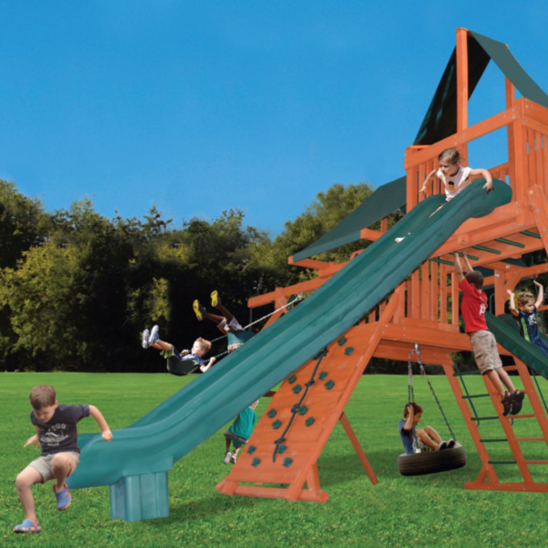play system with large slide