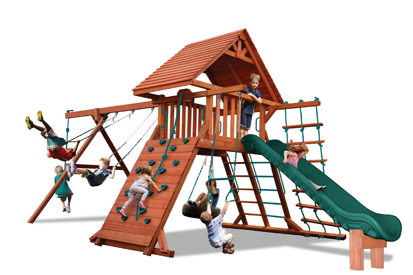Turbo Original Playcenter Combo 2 with Wood Roof