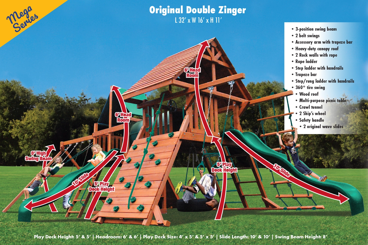 Playground One! Original Double Zinger Playset - Superior Play