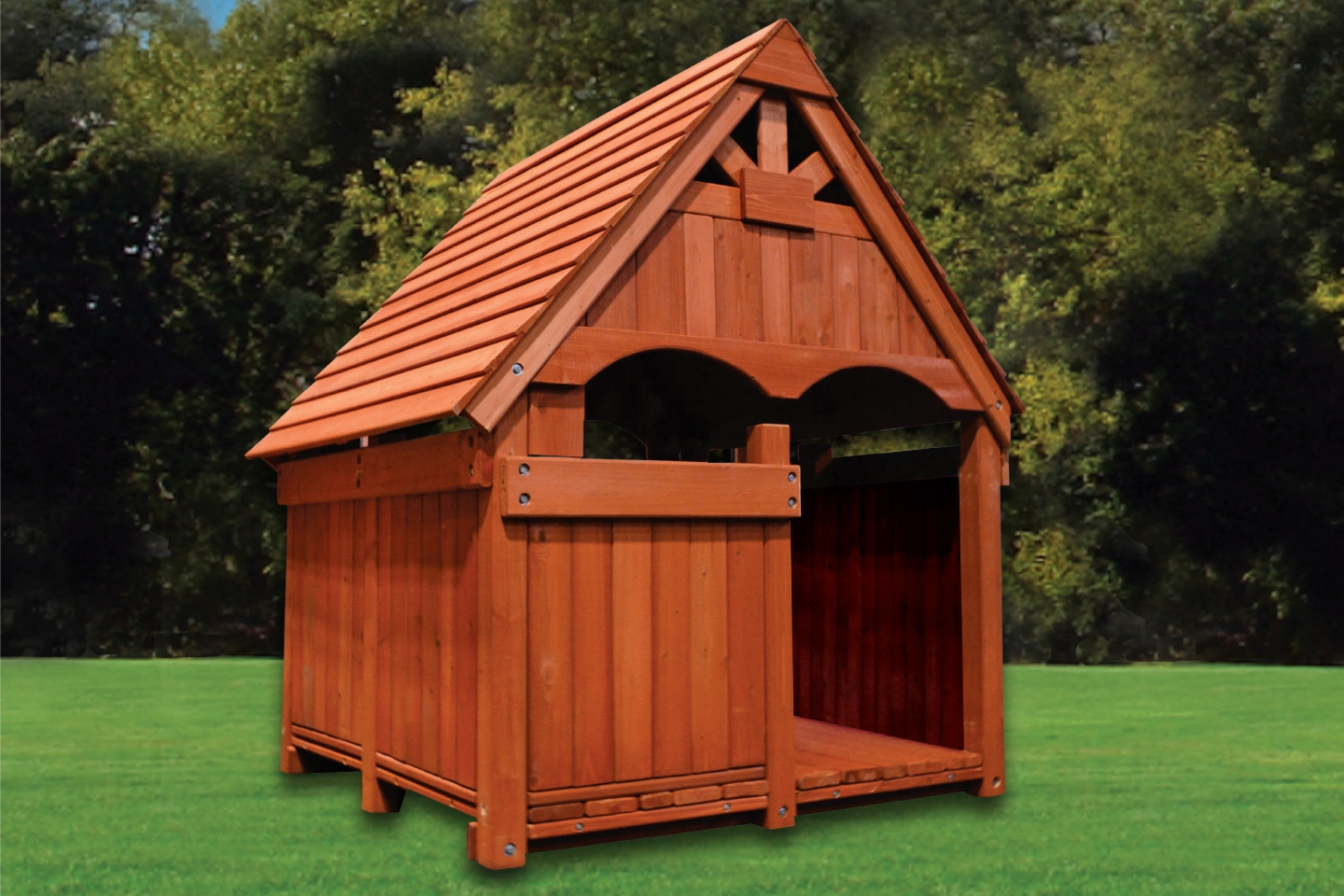 Ground Lounge/Enclosed Sky Lounge with Wood Roof